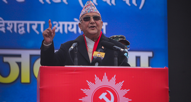 Nepal’de hükümet destekçilerinden davullu gösteri