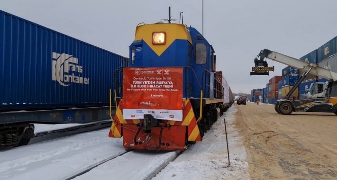 Türkiye-Rusya ilk ihracat blok treni seferini tamamladı